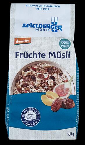 Spielberger Mühle Früchte Müsli, Demeter