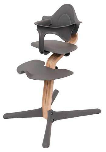 Stokke Nomi Chair, natural & grey + Baby Set, grey
