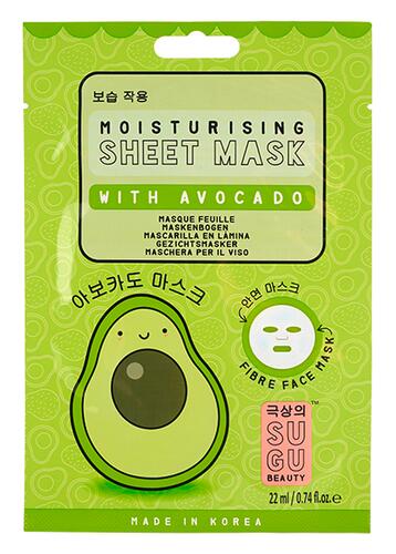 Sugu Beauty Moisturising Sheet Mask With Avocado Sugu Beauty Moisturising Sheet Mask With Avocado