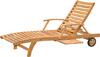 Sunfun Elena Roll-Liege, FSC Teak-Holz