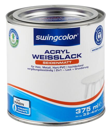 Swingcolor Acryl Weißlack Seidenmatt