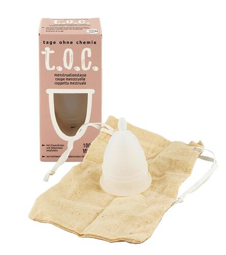 t.o.c. Tage ohne Chemie Menstruationstasse, weiß, Gr. M