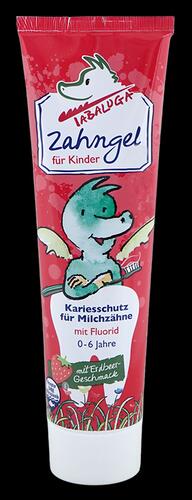 Tabaluga Zahngel für Kinder mit Erdbeergeschmack mit Fluorid, 0-6 Jahre