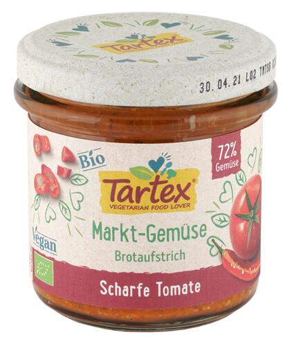 Tartex Markt-Gemüse Brotaufstrich Scharfe Tomate