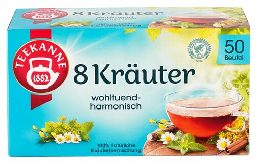 Teekanne 8 Kräuter, 50 Beutel