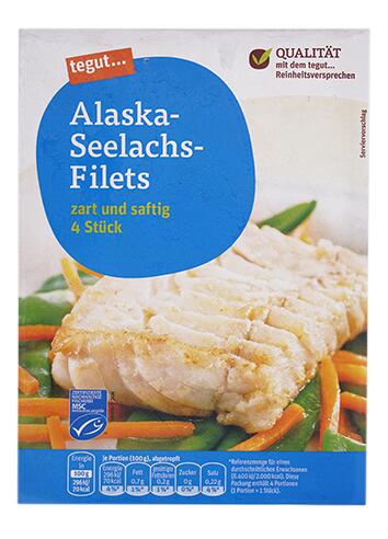 Tegut Alaska-Seelachs-Filets, 4 Stück