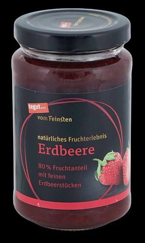 Tegut Erdbeere, 80 % Fruchtanteil mit feinen Erdbeerstücken