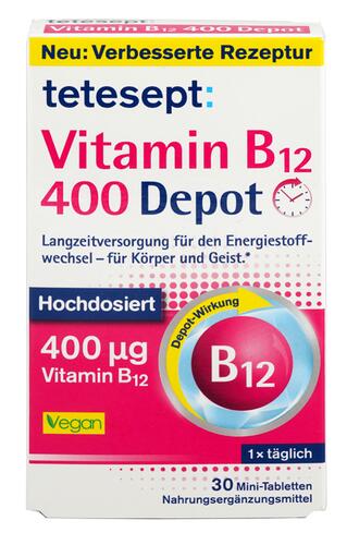 Tetesept Vitamin B12 400 Depot, Mini-Tabletten
