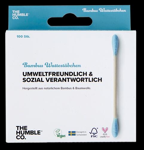 The Humble Co. Bambus Wattestäbchen, blau
