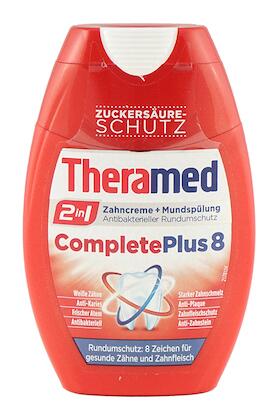 Theramed 2 in 1 Zahncreme + Mundspülung Complete Plus 8