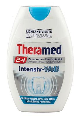 Theramed 2 in 1 Zahncreme + Mundspülung Intensiv-Weiß Theramed 2 in 1 Zahncreme + Mundspülung Intensiv-Weiß