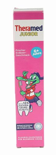 Theramed Junior Fluorid-Zahncreme, Erdbeer-Geschmack