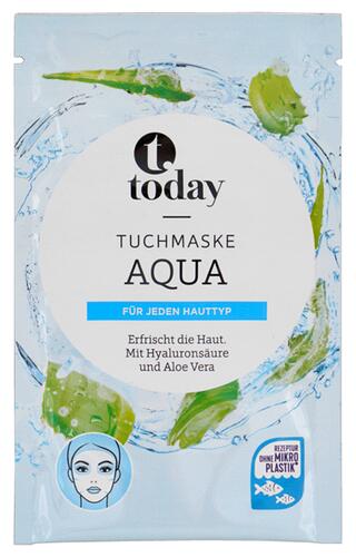 Today Tuchmaske Aqua mit Hyaluronsäure und Aloe Vera