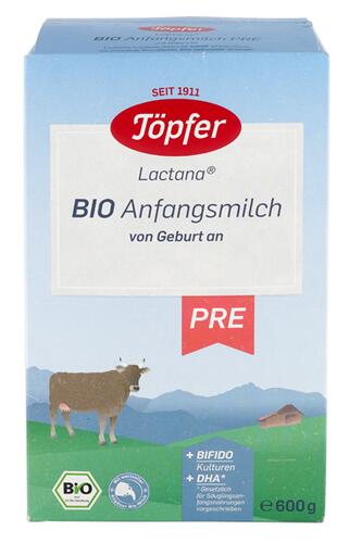 Töpfer Lactana Bio Anfangsmilch Pre