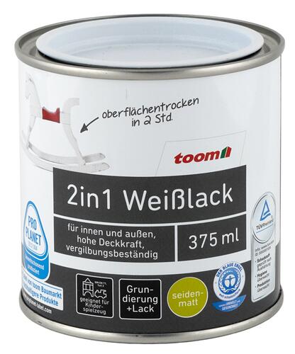 Toom 2 in 1 Weißlack seidenmatt