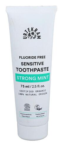 Urtekram Fluoride Free Sensitive Toothpaste Strong Mint