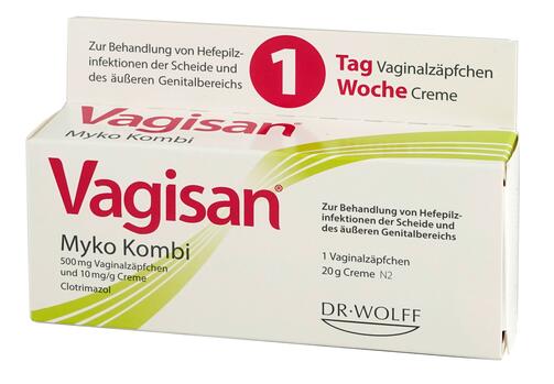 Vagisan Myko Kombi, Vaginalzäpfchen und Creme