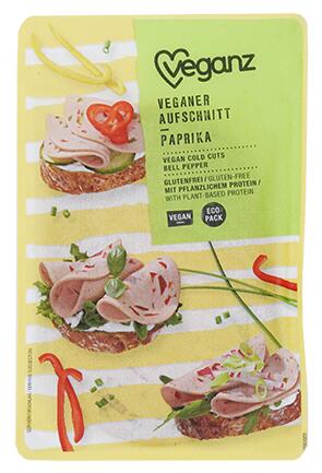 Veganz Veganer Aufschnitt Paprika, glutenfrei