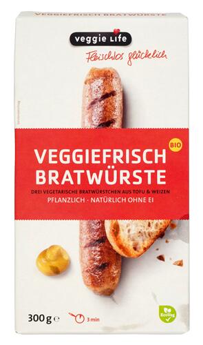 Veggie Life Veggiefrisch Bratwürste, vegan