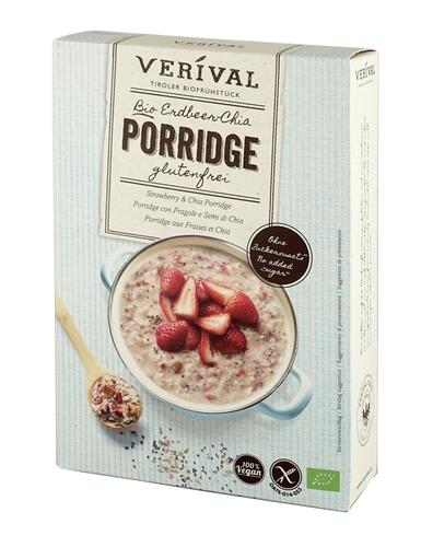 Verival Bio Erdbeer-Chia Porridge, glutenfrei, vegan