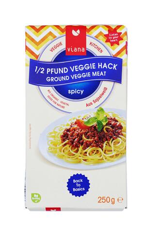 Viana 1/2 Pfund Veggie Hack Spicy, vegan