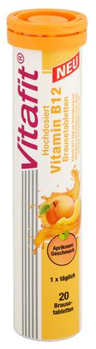 Vitafit Vitamin B12 Brausetabletten, Aprikose