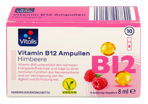 Vitalis Vitamin B12 Ampullen, Himbeere