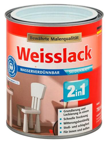 Weisslack 2in1 Seidenmatt, wasserverdünnbar