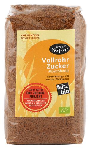 Weltpartner Vollrohrzucker Mascobado Fair + Bio