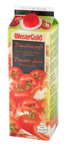 Weser Gold Tomatensaft mit Meersalz