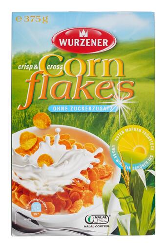 Wurzener Crisp & Cross Cornflakes, ohne Zuckerzusatz