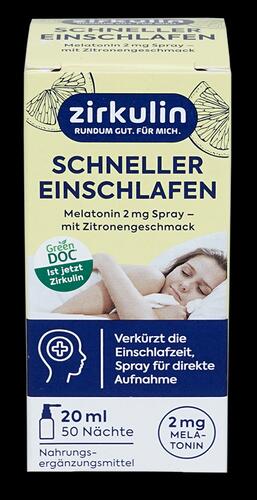 Zirkulin Schneller Einschlafen Melatonin 2 mg Spray, Zitrone