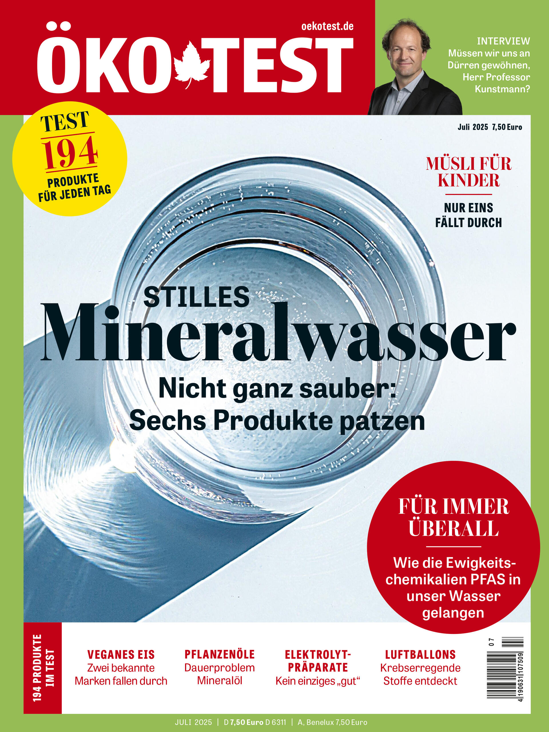 Magazin Juli 2025: Stilles Mineralwasser Magazin Juli 2025: Stilles Mineralwasser