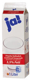 Ja! Frische Vollmilch 3,5% Fett Ja! Frische Vollmilch 3,5% Fett