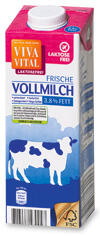 Viva Vital Laktosefrei Frische Vollmilch, 3,8 % Fett Viva Vital Laktosefrei Frische Vollmilch, 3,8 % Fett