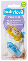 Babylove Schnuller anatomisch, 2, blau-gelb Babylove Schnuller anatomisch, 2, blau-gelb