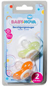 Baby-Nova Beruhigungssauger kiefergeformt, 2, grün/orange Baby-Nova Beruhigungssauger kiefergeformt, 2, grün/orange