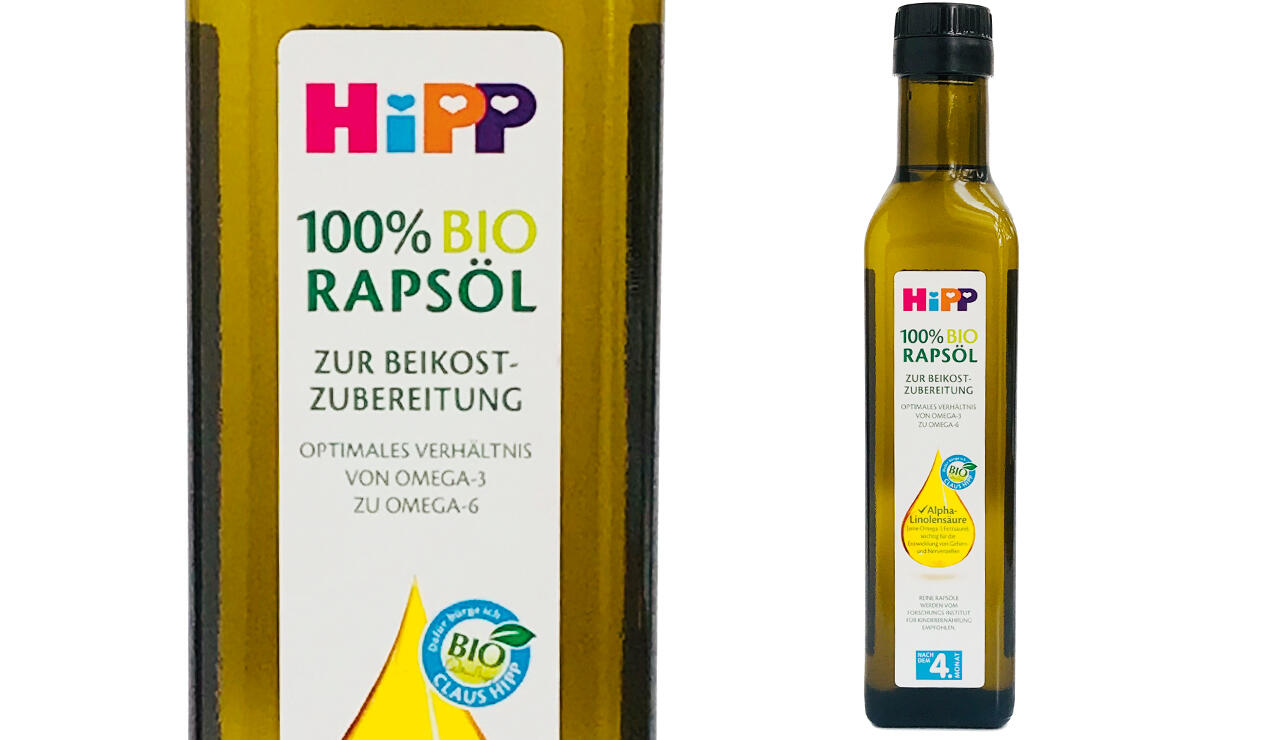 Hipp 100% Bio Rapsöl zur Beikostzubereitung: Nach Test verbessert Hipp 100% Bio Rapsöl zur Beikostzubereitung: Nach Test verbessert