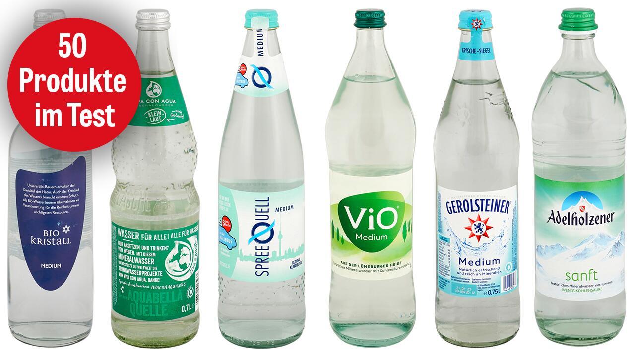 Mineralwasser-Test: 24 Medium-Wässer erhalten Bestnote