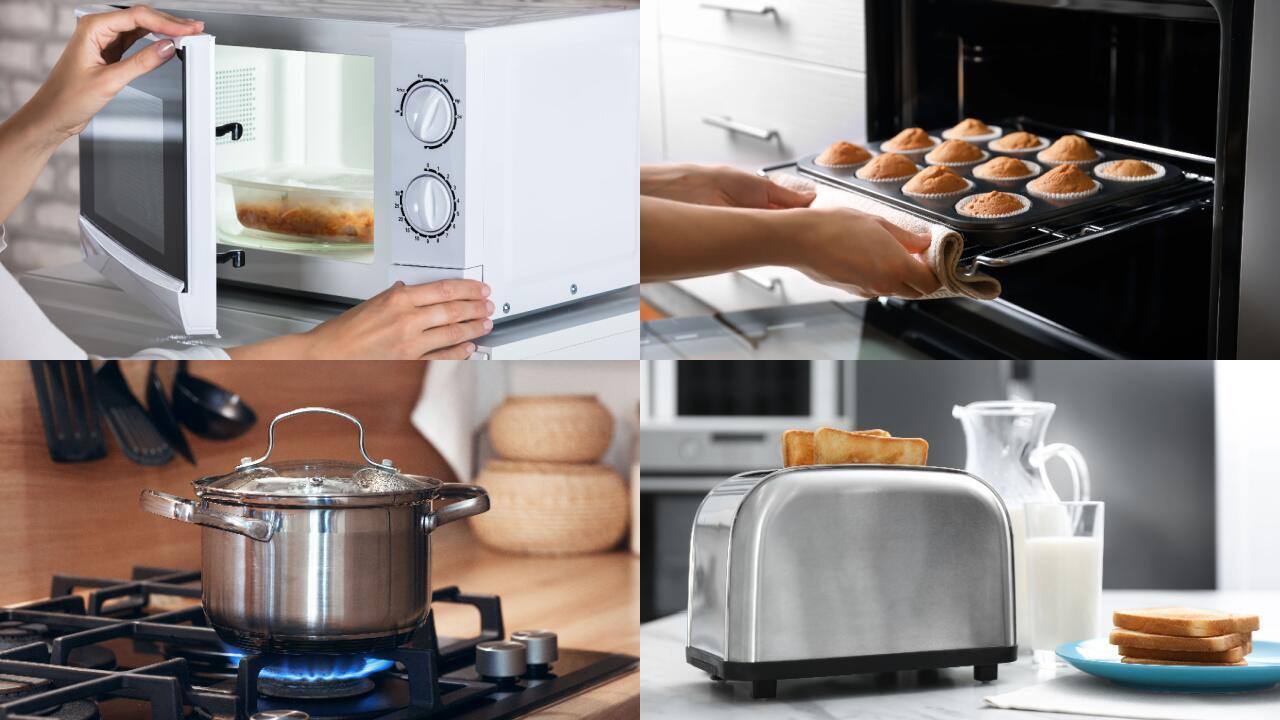 Mikrowelle, Ofen, Herd, Toaster oder Wasserkocher: Was ist am billigsten?