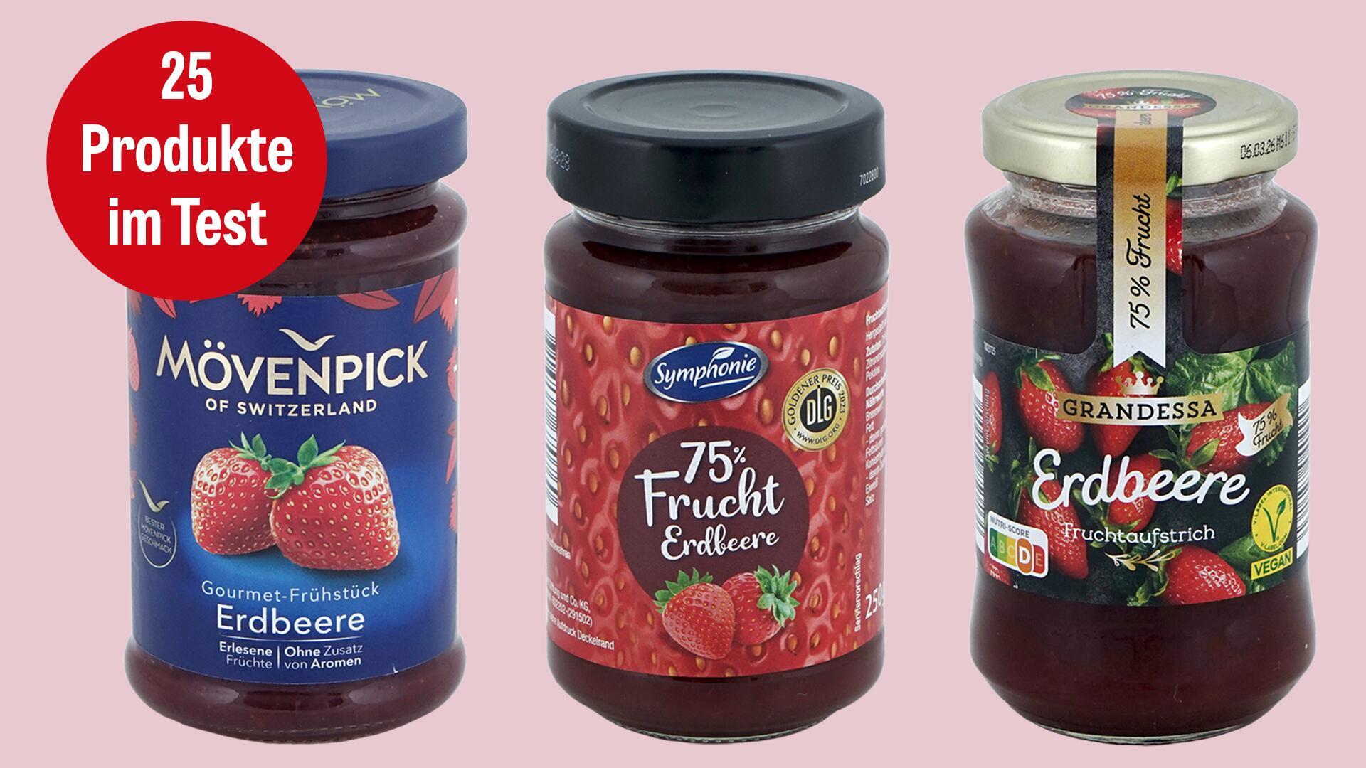 Erdbeermarmeladen-Test: Einige Aufstriche enthalten Spritzgifte und zu viel Zucker