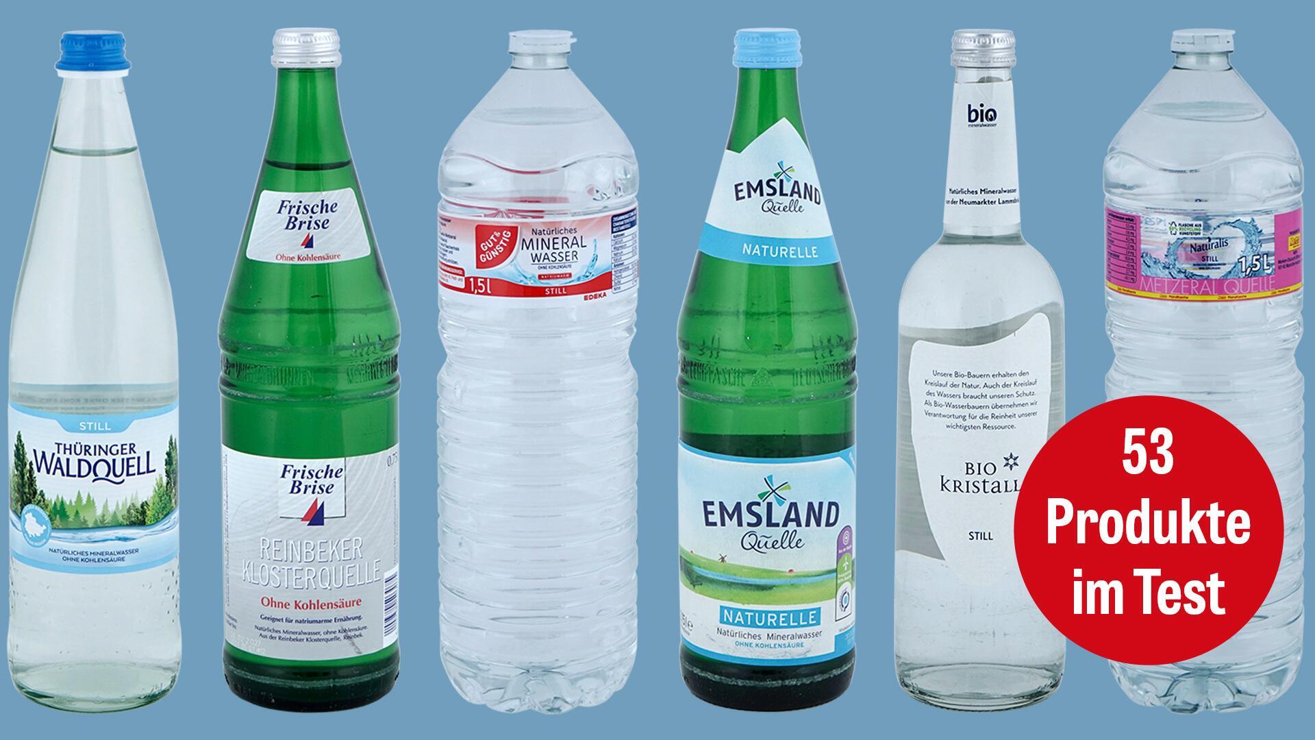 Stilles Wasser im Test: Schadstoffe in 21 von 53 Wässern