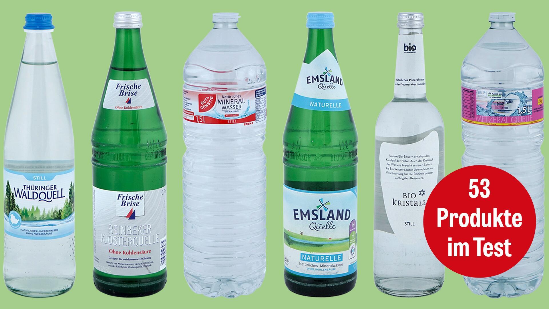 Stilles Wasser im Test: Schadstoffe trüben zum Teil den Genuss