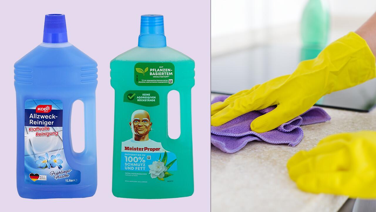 Allzweckreiniger im Test: Meister Proper und Kodi Basic sind Testverlierer Allzweckreiniger im Test: Meister Proper und Kodi Basic sind Testverlierer
