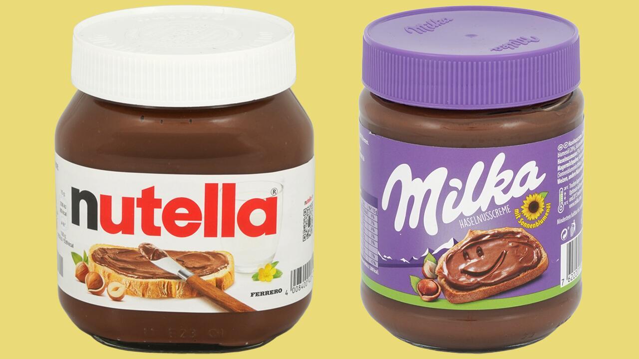 Milka & Nutella sind "ungenügend": 21 Nuss-Nougat-Cremes im Test Milka & Nutella sind "ungenügend": 21 Nuss-Nougat-Cremes im Test