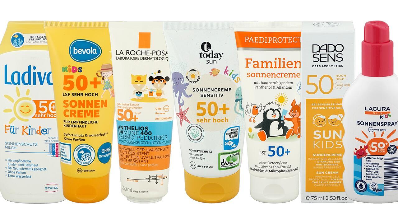 Sonnencreme für Babys und Kinder im Test: Verbotener Weichmacher DnHexP gefunden Sonnencreme für Babys und Kinder im Test: Verbotener Weichmacher DnHexP gefunden
