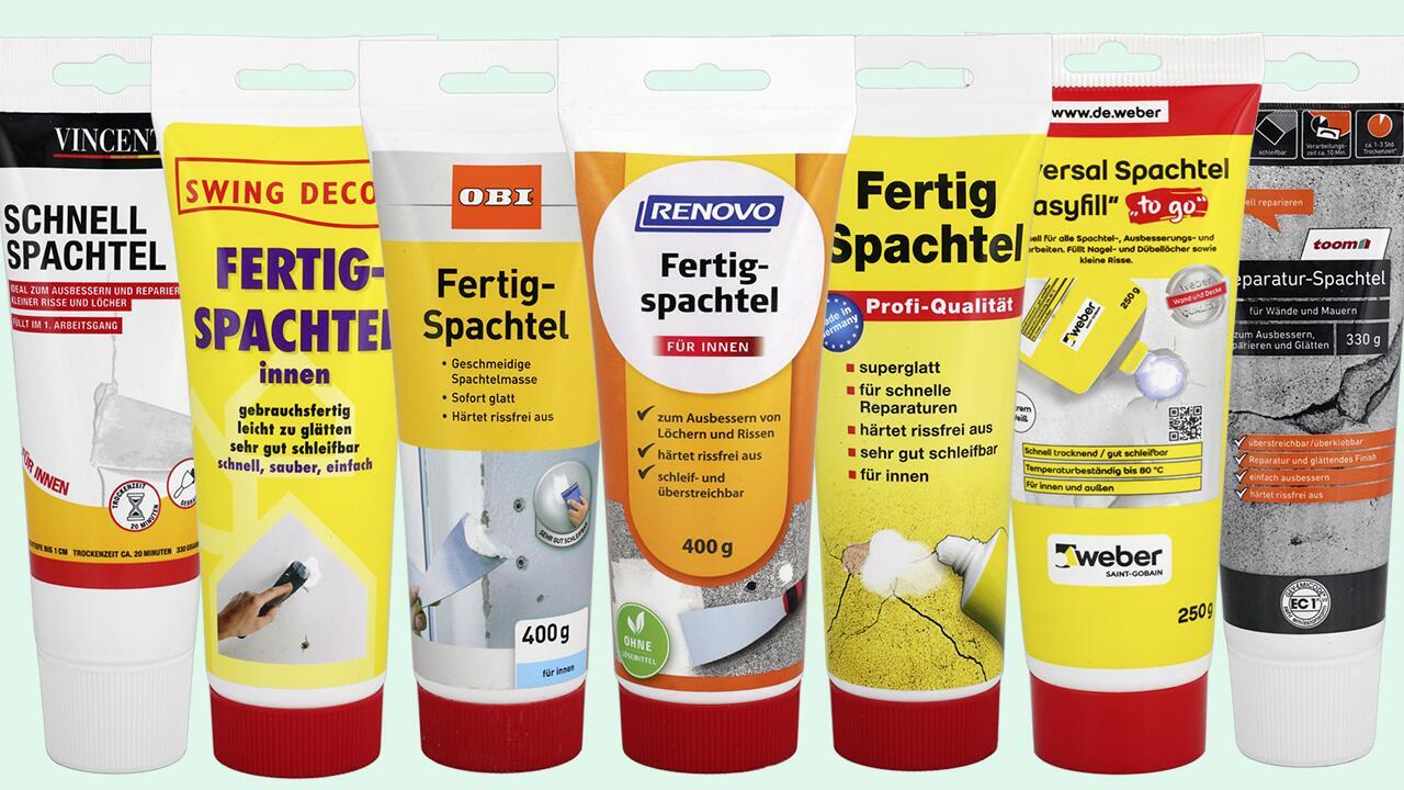Spachtelmasse für Wände: Mehr als die Hälfte enthält problematische Konservierer
